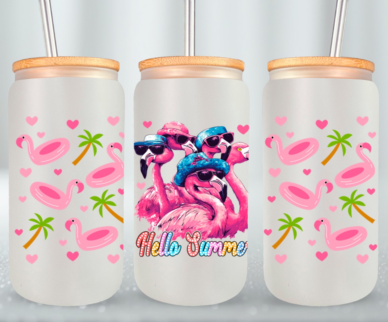 Cute Flamingo Hello Summer-10658